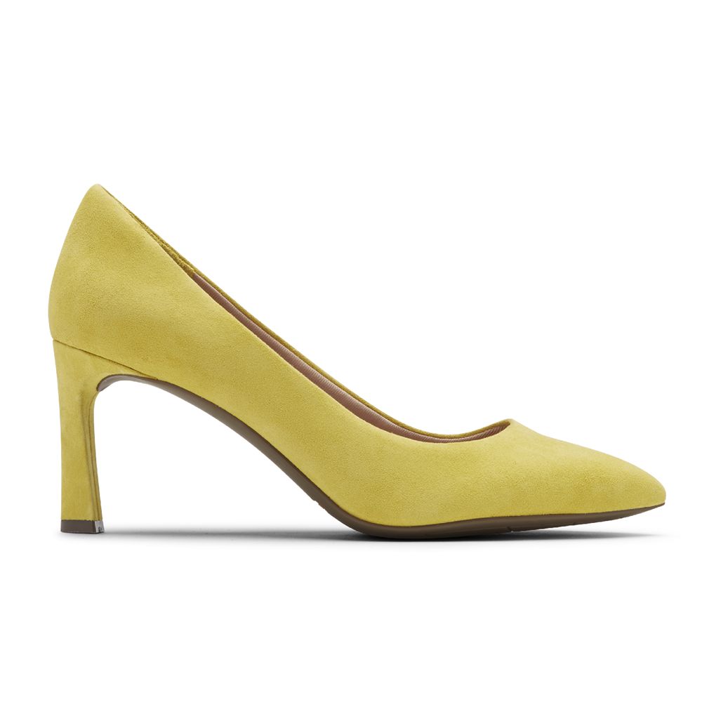 Rockport Canada Total Motion Sheehan Heel - Womens Pumps Yellow (NPE193402)